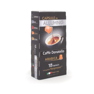Arabica coffee in Nespresso compatible capsules